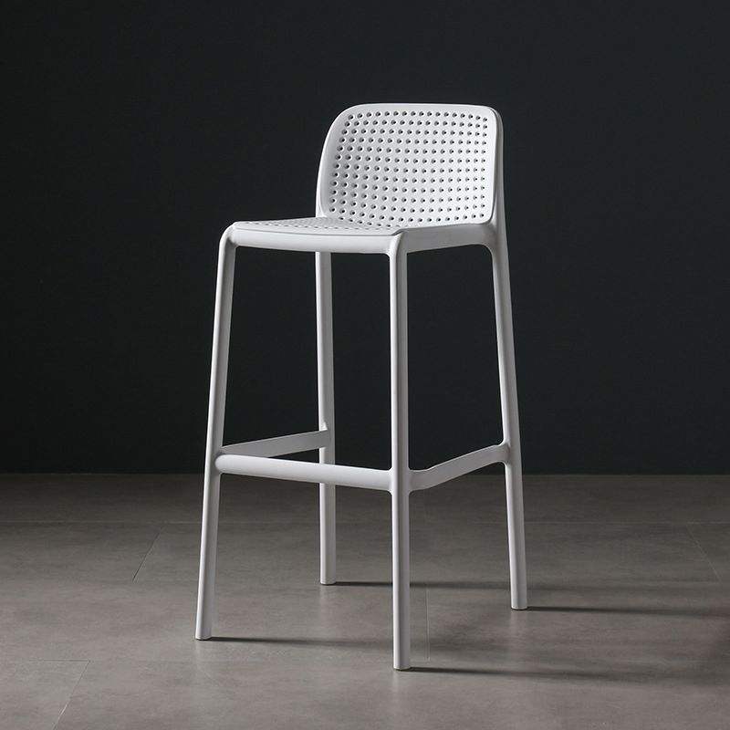 Stackable Low Back Modern Barstool Matte Finish Plastic Home Stool Clearhalo 'Bar Furniture' 'Bar Stools' 'bar_stools' 'Furniture' 'furniture_bar_stools' 'Kitchen & Dining Furniture' 1200x1200_17502811-922a-4191-8737-caa338fa371a