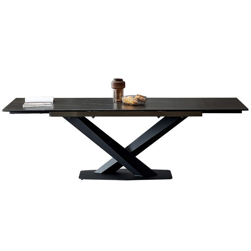 Minimalist Foldable Dining Set Standard Height with Black Base Dining Room Set for Home Use Clearhalo 'Dining Room Sets' 'Dining Tables & Seating' 'dining_room_set' 'furn' 'furn_dining_room_set' 'Furniture' 'furniture_dining_room_set' 'Kitchen & Dining Furniture' 'kitchen&dining_furn' 'kitchen' 1200x1200_17511c9e-0772-4b9d-96b7-0ae22f767af4