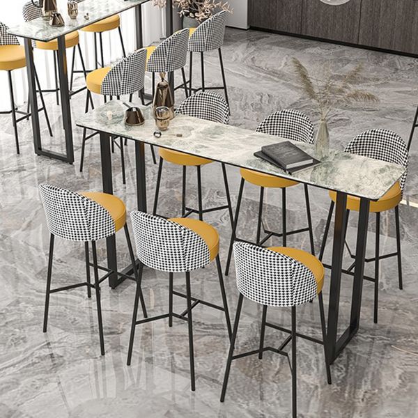 Contemporary Pub Table with Sled Polished Finish Stone Top Bar Table Clearhalo 'Bar Furniture' 'Bar Tables' 'bar_tables' 'furn' 'furn_bar_tables' 'Furniture' 'Kitchen & Dining Furniture' 1200x1200_1751347b-0fe2-4e38-bbc5-3ab3e84af3b9