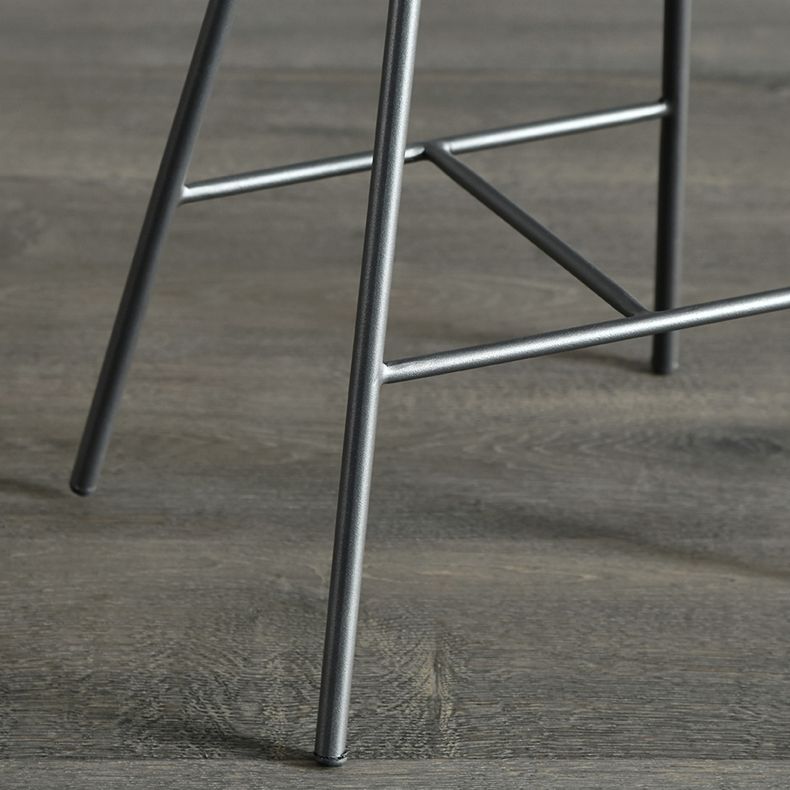 Hedendaagse metalen barkruk voetsteun tegenstoel in bruin