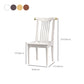 Wood Side Dining Chairs Modern Style Slat Back Armless Chair