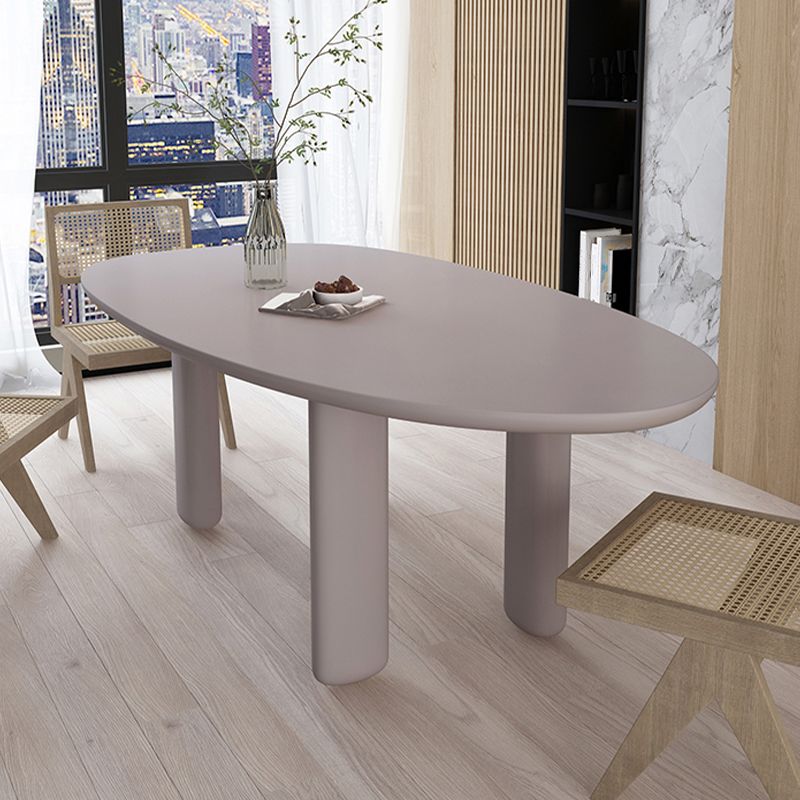 Modern Solid Wood Dining Table Oval Wooden Table with 4 Legs Clearhalo 'Dining Tables & Seating' 'Dining Tables' 'dining_table' 'furn' 'furn_dining_table' 'Furniture' 'Kitchen & Dining Furniture' 1200x1200_1756c65c-89da-4ea7-8161-b38fe6592f9e