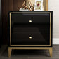 20'' Tall Accent Table Nightstand 2-Drawer Solid Wood Glam Nightstand with Legs