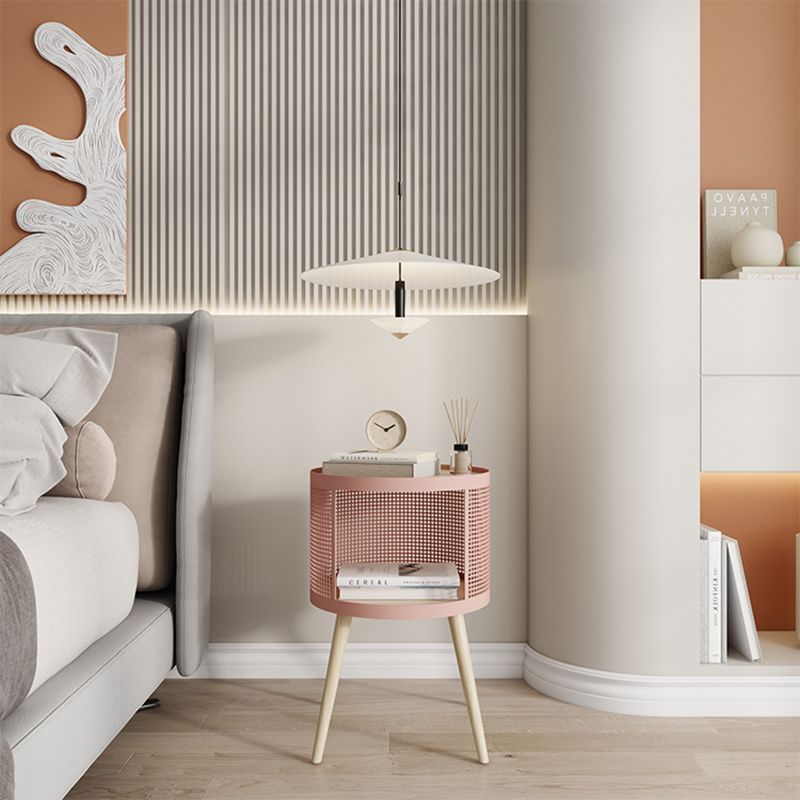 16 "W x 20" H Armadi a letto in legno massiccio comodino moderno con 2 ripiani per soggiorno