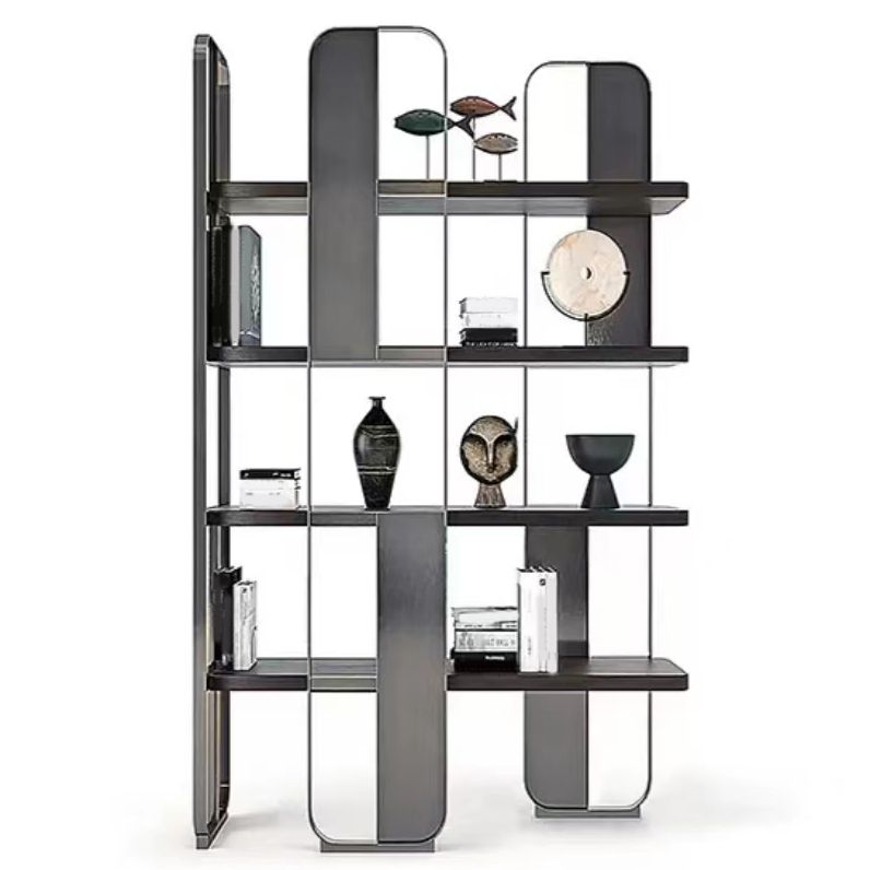 Glam Engineered Wood Bookshelf Standard Open Back Bookcase with Shelves