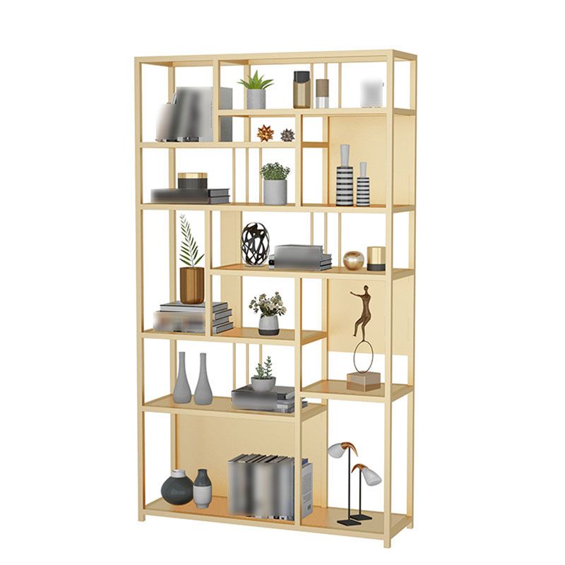9.84"W 78.74"H Bookshelf Open Back Glam Style for Study Room Home Office Clearhalo 'Bookcases' 'furn' 'furn_bookcases' 'Furniture' 'furniture_bookcases' 'kitchen' 'kitchen_bookcases' 'Living Room Furniture' 'Office Furniture' 1200x1200_175c2ffc-e40d-4a21-a04b-9fb69d6dc6db