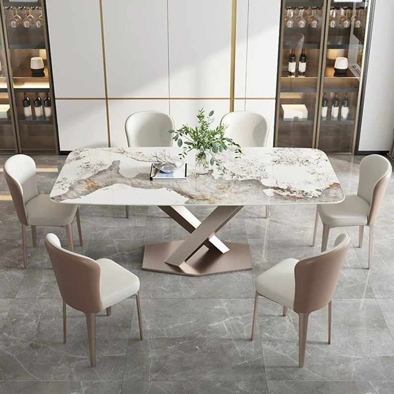 Modern Dining Set Stone 1/4/5/7 Pieces Dining Furniture for Home