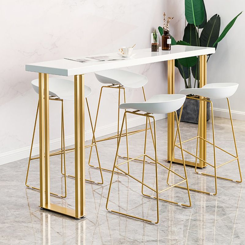 Wood Top Bar Table Traditional Luxury Rectangle Bar Table with Sled Base Clearhalo 'Bar Furniture' 'Bar Tables' 'bar_tables' 'furn' 'furn_bar_tables' 'Furniture' 'furniture_bar_tables' 'Kitchen & Dining Furniture' 1200x1200_175fe1da-90a8-472d-8ada-795ffe4c57ee