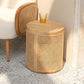 17.71 inch Tall Drum Side Table Rattan Side End Table with Storage