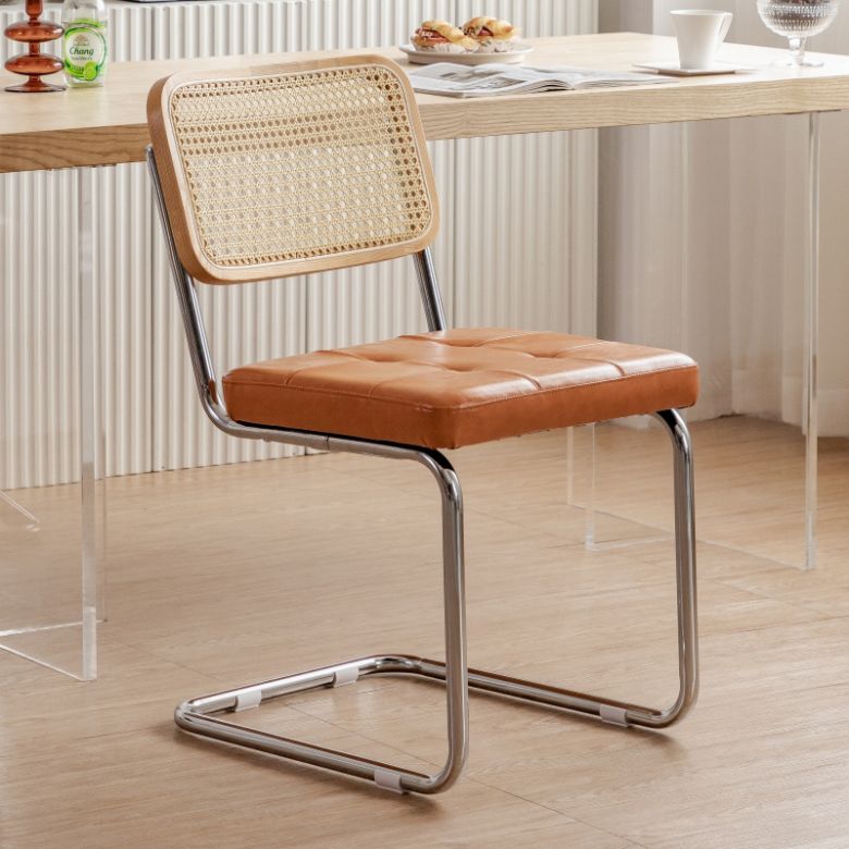 産業サイドチェア家のためのローバックレザーダイニングチェア