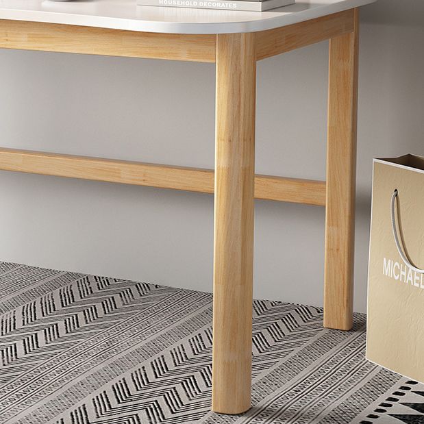 Escritorio moderno de escritura de madera sólida 23.62 "W Desk de oficina de forma curva