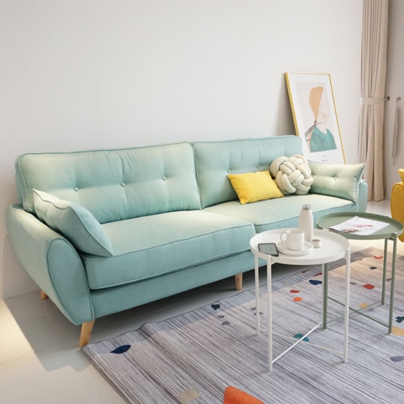 Loose Back Linen Square Arm Sofa with slipcovered Hair Pin Legs Settee Clearhalo 'furn' 'furn_sofas' 'Furniture' 'furniture_sofas' 'kitchen' 'kitchen_sofas' 'Living Room Furniture' 'Sofa' 'sofas' 1200x1200_17622b4a-2033-408c-9f4a-01a2064417cd