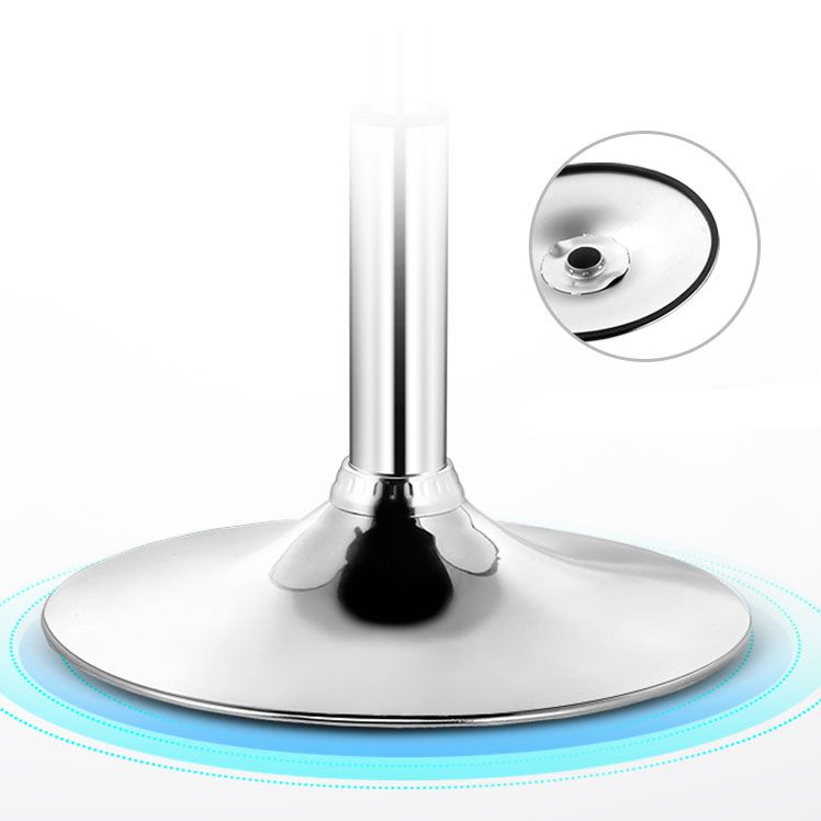 Scandinavian Metal Barstool Faux Leather Adjustable Counter Stool for Home