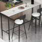 Modern Marble Bar Table with Rectangle Table Top Black Trestle Table - 42" H, Only Table Clearhalo 'Bar Furniture' 'Bar Tables' 'bar_tables' 'furn' 'furn_bar_tables' 'Furniture' 'furniture_bar_tables' 'Kitchen & Dining Furniture' 1200x1200_17633138-1b12-49d3-9e9f-6ca7212a9bf0