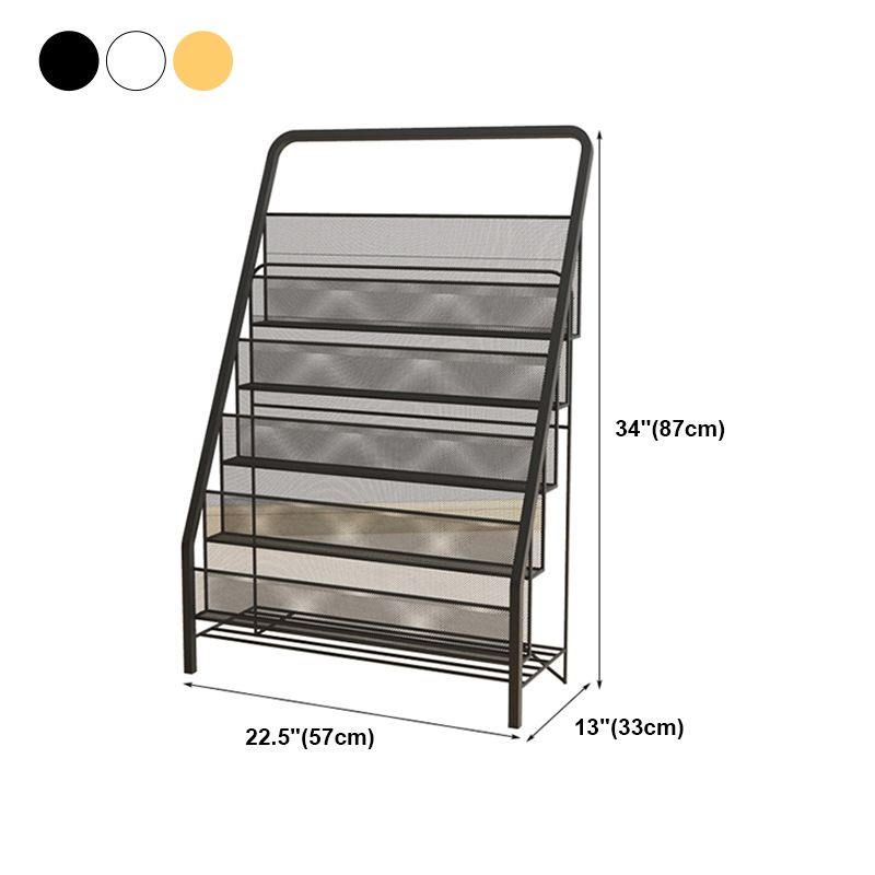 Metal Iron Contemporary Ladder Bookshelf Closed Back Vertical Bookshelf Clearhalo 'Bookcases' 'furn' 'furn_bookcases' 'Furniture' 'furniture_bookcases' 'kitchen' 'kitchen_bookcases' 'Living Room Furniture' 'Office Furniture' 1200x1200_17646654-4ece-4c74-be55-983f58183da8