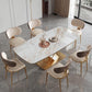 Traditional Luxury Stone Dining Table Gold Pedestal Casual Dining Table Clearhalo 'Dining Tables & Seating' 'Dining Tables' 'dining_table' 'furn' 'furn_dining_table' 'Furniture' 'furniture_dining_table' 'Kitchen & Dining Furniture' 1200x1200_1764b63d-c654-499e-b7dc-d24f56be92ce