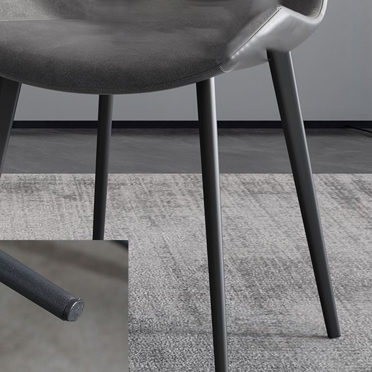 Contemporary Style Chair Dining Armless Chairs with Metal Legs for Kitchen Clearhalo ' kitchen&dining_furn' 'Dining Chairs' 'Dining Tables & Seating' 'dining_chair' 'furn' 'furn_dining_chair' 'Furniture' 'furniture_dining_chair' 'Kitchen & Dining Furniture' 'kitchen' 1200x1200_17663b5d-a617-4544-9e0c-2dd12526c192