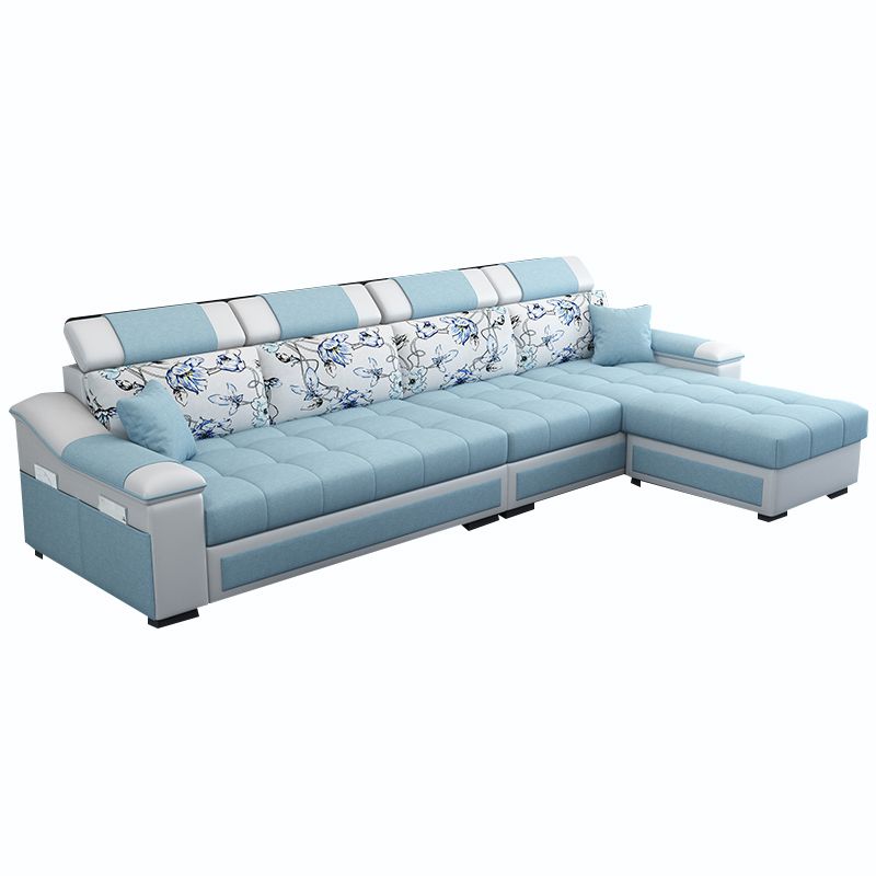 106.3"D x 57"W x 35.43"H Sloped Arm Sectionals, Modern High Back Sofa with Slipcovered Clearhalo 'furn' 'furn_sectionals' 'Furniture' 'furniture_sectionals' 'kitchen' 'kitchen_sectionals' 'Living Room Furniture' 'Sectionals' 1200x1200_1767785d-6a8c-48b7-a8de-14064ee81581