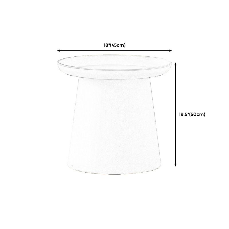 Round Pedestal 1 Coffee Table in Macaroon,  Modern Plastic Table