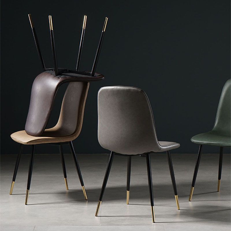 Nordic Metal Dining Chairs Dining Armless Side Chairs for Kitchen Clearhalo ' kitchen&dining_furn' 'Dining Chairs' 'Dining Tables & Seating' 'dining_chair' 'furn' 'furn_dining_chair' 'Furniture' 'furniture_dining_chair' 'Kitchen & Dining Furniture' 'kitchen' 1200x1200_17688c75-536d-4fce-b458-2a5ee2ce1f64