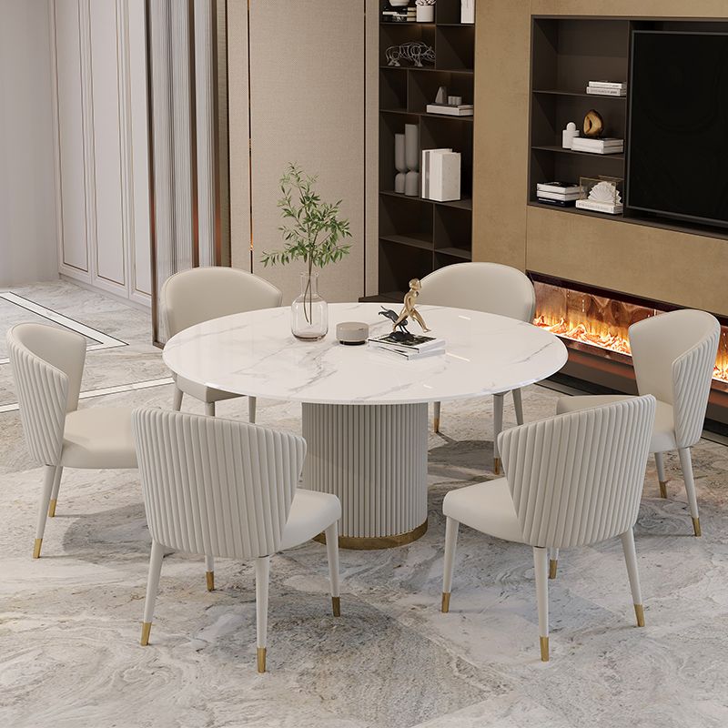 Traditional Luxury Round Dining Table White Sintered Stone Table with Pedestal Base Clearhalo ' dining_table' 'Dining Tables & Seating' 'Dining Tables' 'furn' 'furn_dining_table' 'Furniture' 'furniture_dining_table' 'Kitchen & Dining Furniture' 'kitchen&dining_furn' 'kitchen' 'kitchen_dining_table' 1200x1200_176c3b3b-3070-4047-9b67-fb636382075a