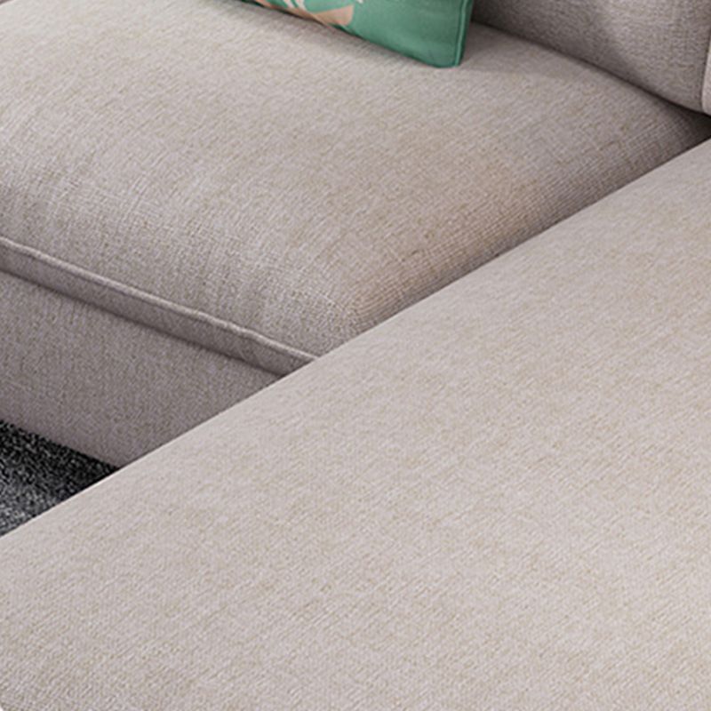 Pillow Top Arm Sectional Modern Linen 4-seat 125.98" Wide Sectional Clearhalo 'furn' 'furn_sectionals' 'Furniture' 'Living Room Furniture' 'Sectionals' 1200x1200_176c6d1e-c05b-4a04-90e6-b434aea06581