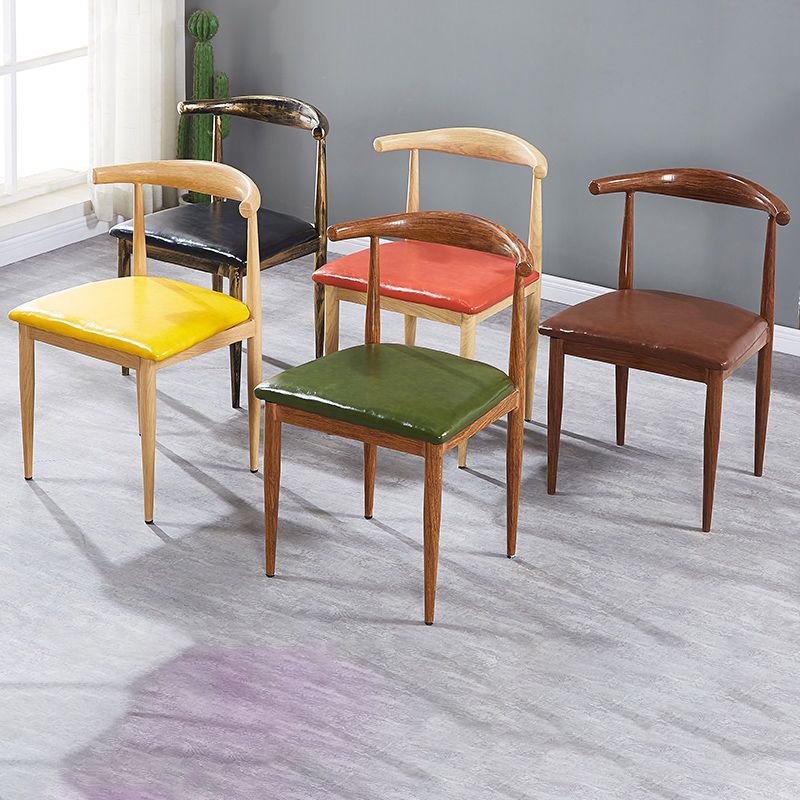 Contemporary Home Side Chair Open Back Metal Dining Room Chair Upholstered Clearhalo ' kitchen&dining_furn' 'Dining Chairs' 'Dining Tables & Seating' 'dining_chair' 'furn' 'furn_dining_chair' 'Furniture' 'furniture_dining_chair' 'Kitchen & Dining Furniture' 'kitchen' 1200x1200_176cd8bd-b957-4dfd-ad96-5bf42c9a3191