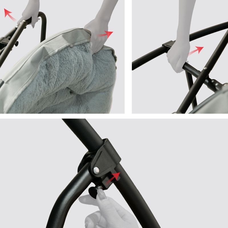 Chaise à bascule intérieure contemporaine chaise à bascule de pépinière pour salon avec ottoman