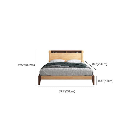 Massives Holzstandardbett mit Kopfteilplattenbett zeitgemäß