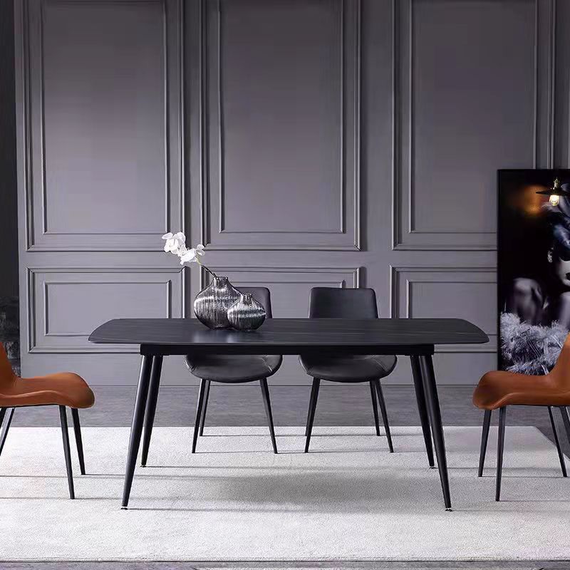 Tavolo da pranzo in pietra sinterizzato rettangolare tavolo da cucina industriale con 4 gambe