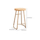Modern Backless Stools with Metal Base Light Brown Counter & Bar Stools
