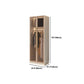 Clear Glass Door Storage Cabinet Contemporary Hinged Door Wardrobe for Home