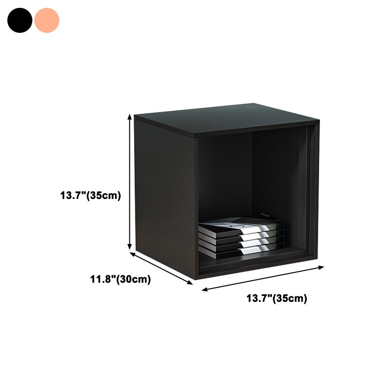 Modern Square Bookcase Metal Bookshelf for Bedroom , 13.7" W X 11.8" D X 13.7" H