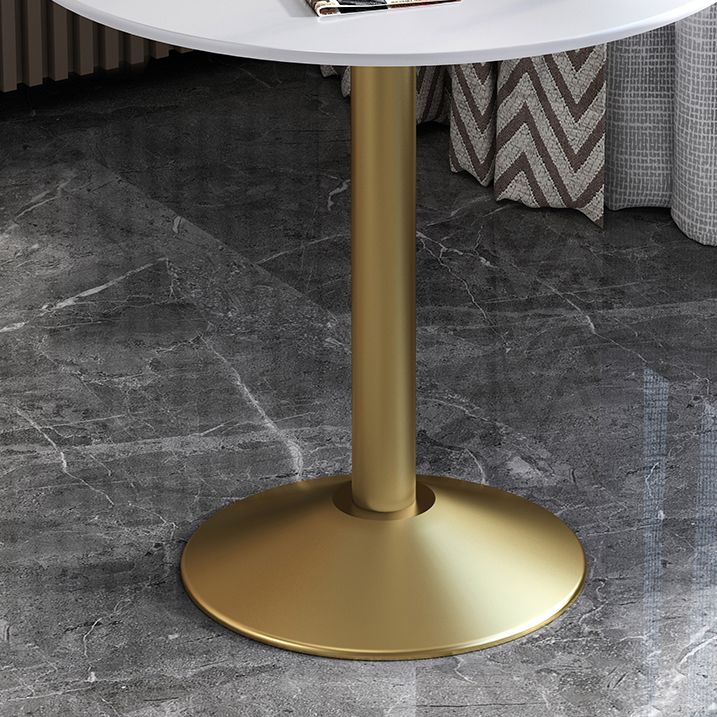 Glam Style Dining Table Round Stone Top Dinner Table Kitchen Home Clearhalo 'Dining Tables & Seating' 'Dining Tables' 'dining_table' 'furn' 'furn_dining_table' 'Furniture' 'furniture_dining_table' 'Kitchen & Dining Furniture' 'kitchen' 'kitchen_dining_table' 1200x1200_1778d1d5-dde8-451f-a350-39d2af02f8ca