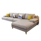 Linnen slipcovered sectional flard arm sectional met opslag