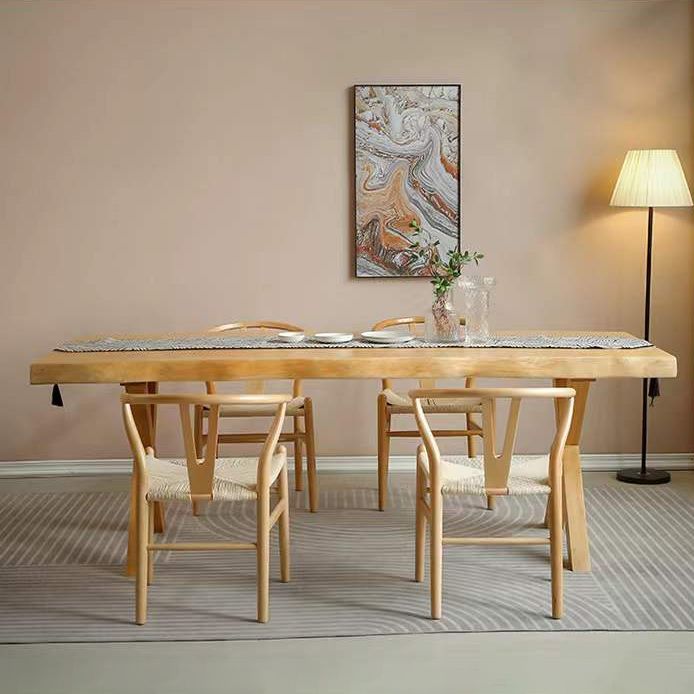 Modern 1/4/5 Pieces Dining Set Rectangle Pine Wood Dining Table for Dining Room Kitchen Clearhalo 'Dining Room Sets' 'Dining Tables & Seating' 'dining_room_set' 'furn' 'furn_dining_room_set' 'Furniture' 'Kitchen & Dining Furniture' 1200x1200_177acdd7-1e1f-4b86-9cb4-7c47fd6ed0aa
