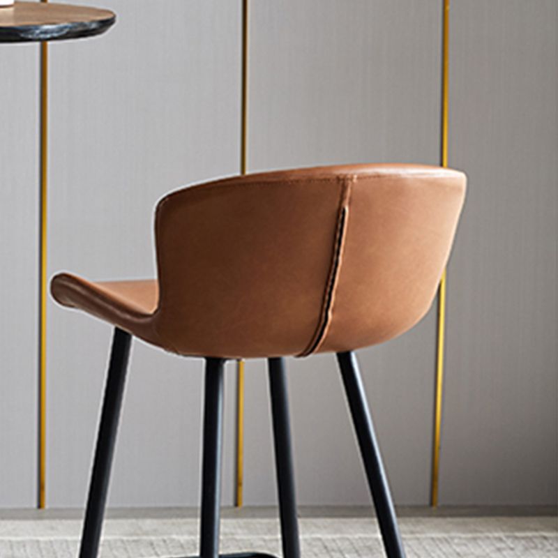 Contemporary Armless Bar Stool Faux Leather Bar Stool for Living Room Clearhalo 'Bar Furniture' 'Bar Stools' 'bar_stools' 'furn' 'furn_bar_stools' 'Furniture' 'Kitchen & Dining Furniture' 1200x1200_177b3a37-75b0-4909-8811-ba8167402370