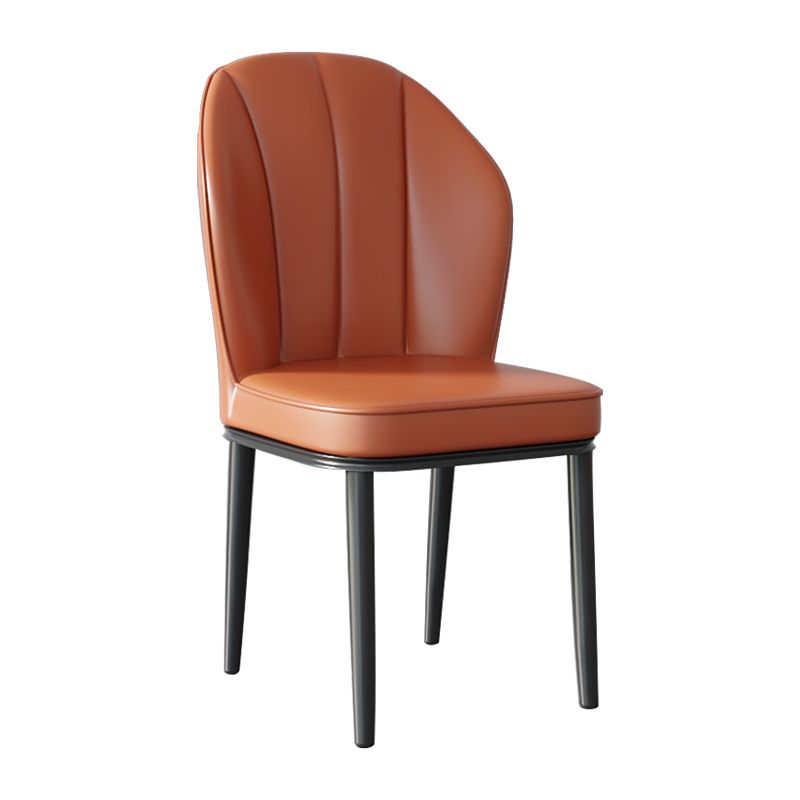 Contemporary Metal Side Chair Dining Room Armless Cushion Wingback Chair Clearhalo ' kitchen&dining_furn' 'Dining Chairs' 'Dining Tables & Seating' 'dining_chair' 'furn' 'furn_dining_chair' 'Furniture' 'furniture_dining_chair' 'Kitchen & Dining Furniture' 'kitchen' 1200x1200_177d0147-0440-404f-8a48-e092e8cdc4a4