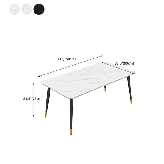 Black Frame Stone Dining Room Table Traditional Luxury Rectangle Dining Table Clearhalo 'Dining Tables & Seating' 'Dining Tables' 'dining_table' 'furn' 'furn_dining_table' 'Furniture' 'furniture_dining_table' 'Kitchen & Dining Furniture' 'kitchen' 'kitchen_dining_table' 1200x1200_177d0375-7e0f-467f-a5a2-4c85961336ba