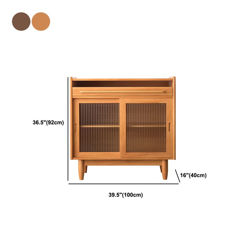 Pine à bois massif buffet buffet moderne serveur de restauration pour le salon