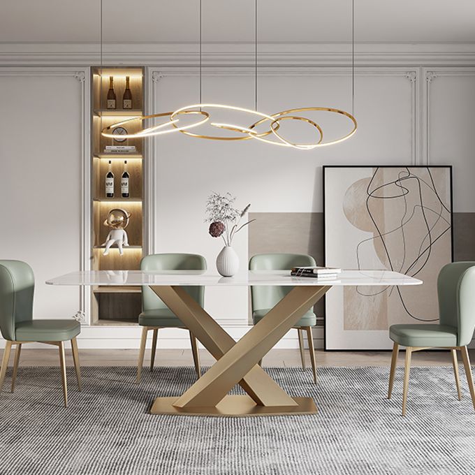 Traditional Luxury Sintered Stone Top Dining Table Rectangle Table in White with Gold Pedestal Clearhalo ' dining_table' 'Dining Tables & Seating' 'Dining Tables' 'furn' 'furn_dining_table' 'Furniture' 'furniture_dining_table' 'Kitchen & Dining Furniture' 'kitchen&dining_furn' 'kitchen' 'kitchen_dining_table' 1200x1200_177e433d-15e0-472a-9f55-85d88665170c