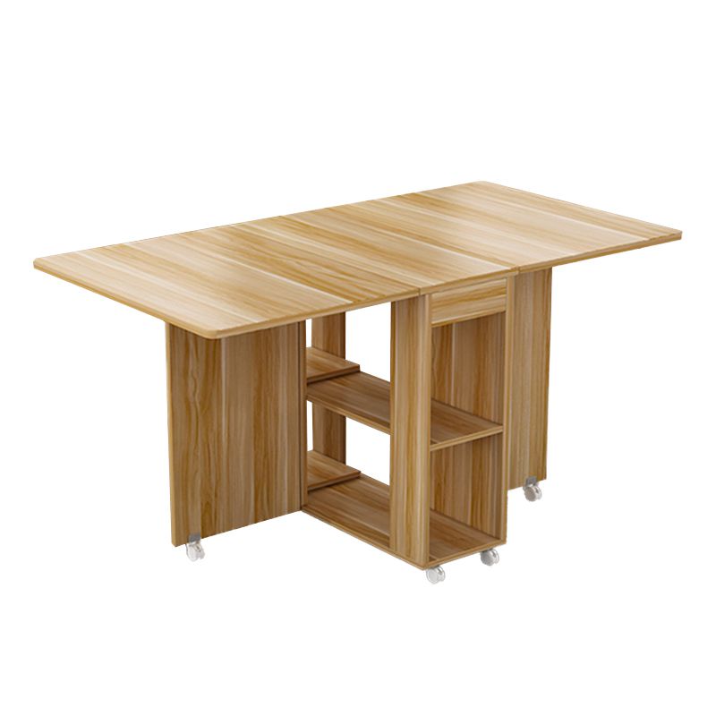 Mid-Century Modern Dining Table Rectangle Drop-Leaf Dining Table for Home Use Clearhalo ' dining_table' 'Dining Tables & Seating' 'Dining Tables' 'furn' 'furn_dining_table' 'Furniture' 'furniture_dining_table' 'Kitchen & Dining Furniture' 'kitchen&dining_furn' 'kitchen' 'kitchen_dining_table' 1200x1200_177f40b2-ee89-430d-aac1-0caa915161ca