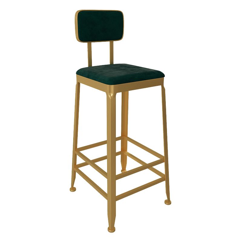 Glam Low Back Living Room Stool Matte Finish Velvet Counter Stool Clearhalo 'Bar Furniture' 'Bar Stools' 'bar_stools' 'furn' 'furn_bar_stools' 'Furniture' 'furniture_bar_stools' 'Kitchen & Dining Furniture' 1200x1200_17803588-728e-4698-b86f-26013db9e2a1
