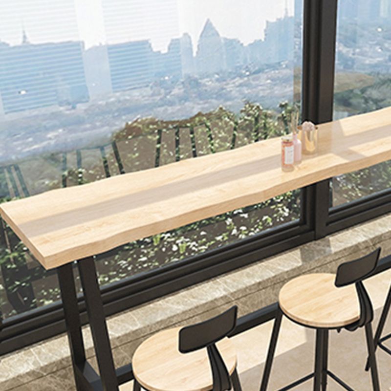 Solid Wood Bar Dining Table Traditional Luxury Rectangle Bar Table with Trestle Base Clearhalo 'Bar Furniture' 'Bar Tables' 'bar_tables' 'furn' 'furn_bar_tables' 'Furniture' 'Kitchen & Dining Furniture' 1200x1200_17807ff2-ba20-4613-b0b7-72acae2dd349