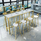 Tabouret de bar à coussin Glam avec pieds en métal doré