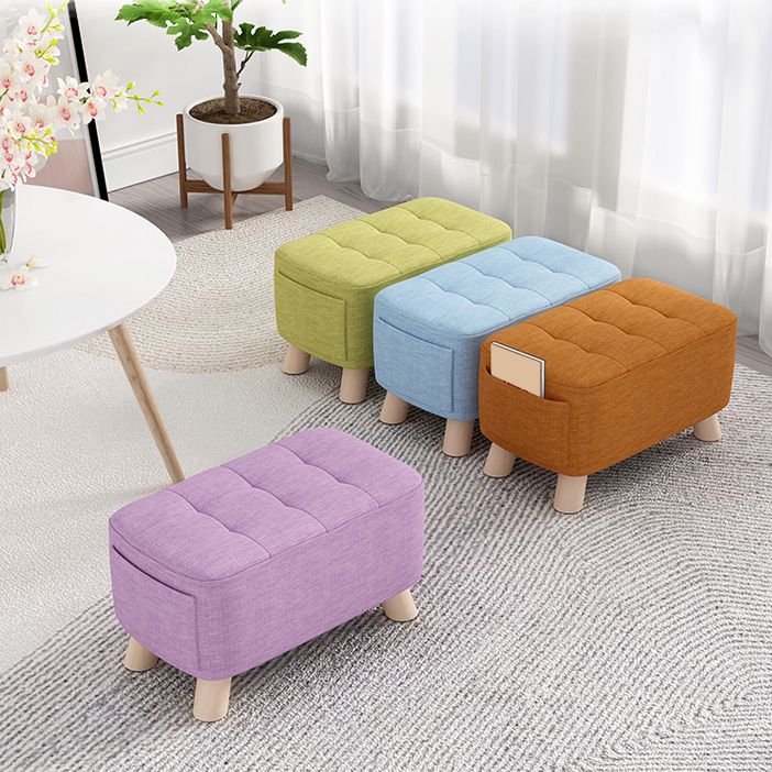 Modern Cotton Storage Pouf Plain Rectangle Tufted Chair Ottoman Clearhalo 'furn' 'furn_ottomans_poufs' 'Furniture' 'Living Room Furniture' 'Ottomans & Poufs' 'ottomans_poufs' 1200x1200_1781cd28-8fd2-439a-ba0d-eabacadf0844
