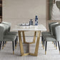 Metal Modern Rectangle Dining Table Sintered Stone Table for Dining Room Clearhalo ' dining_table' 'Dining Tables & Seating' 'Dining Tables' 'Furniture' 'furniture_dining_table' 'Kitchen & Dining Furniture' 'kitchen&dining_furn' 'kitchen' 'kitchen_dining_table' 1200x1200_1781f5d4-af2b-4069-a81f-c8baef681ba8