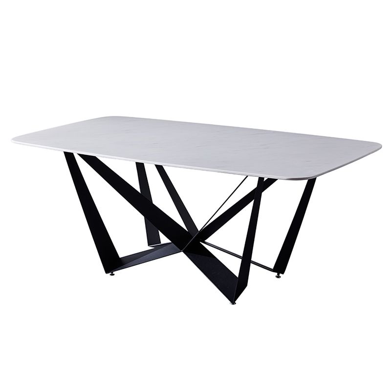 Modern Dining Set 1/4/5/7 Pcs Rectangle Dining Table with Wingback Chairs Clearhalo 'Dining Room Sets' 'Dining Tables & Seating' 'dining_room_set' 'furn' 'furn_dining_room_set' 'Furniture' 'Kitchen & Dining Furniture' 1200x1200_1782483f-74d4-4229-88c8-8daf32f9ffc0