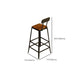 Industrial Low Back Counter & Bar Stool in Black and Brown for Restaurant Clearhalo 'Bar Furniture' 'Bar Stools' 'bar_stools' 'furn' 'furn_bar_stools' 'Furniture' 'Kitchen & Dining Furniture' 1200x1200_17871521-90e7-41c5-a15c-9273e5990b2b