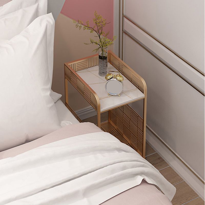 19,69 "Grand Stone / Fer Standtand Contemporain 1 - Stand de nuit d'étagère